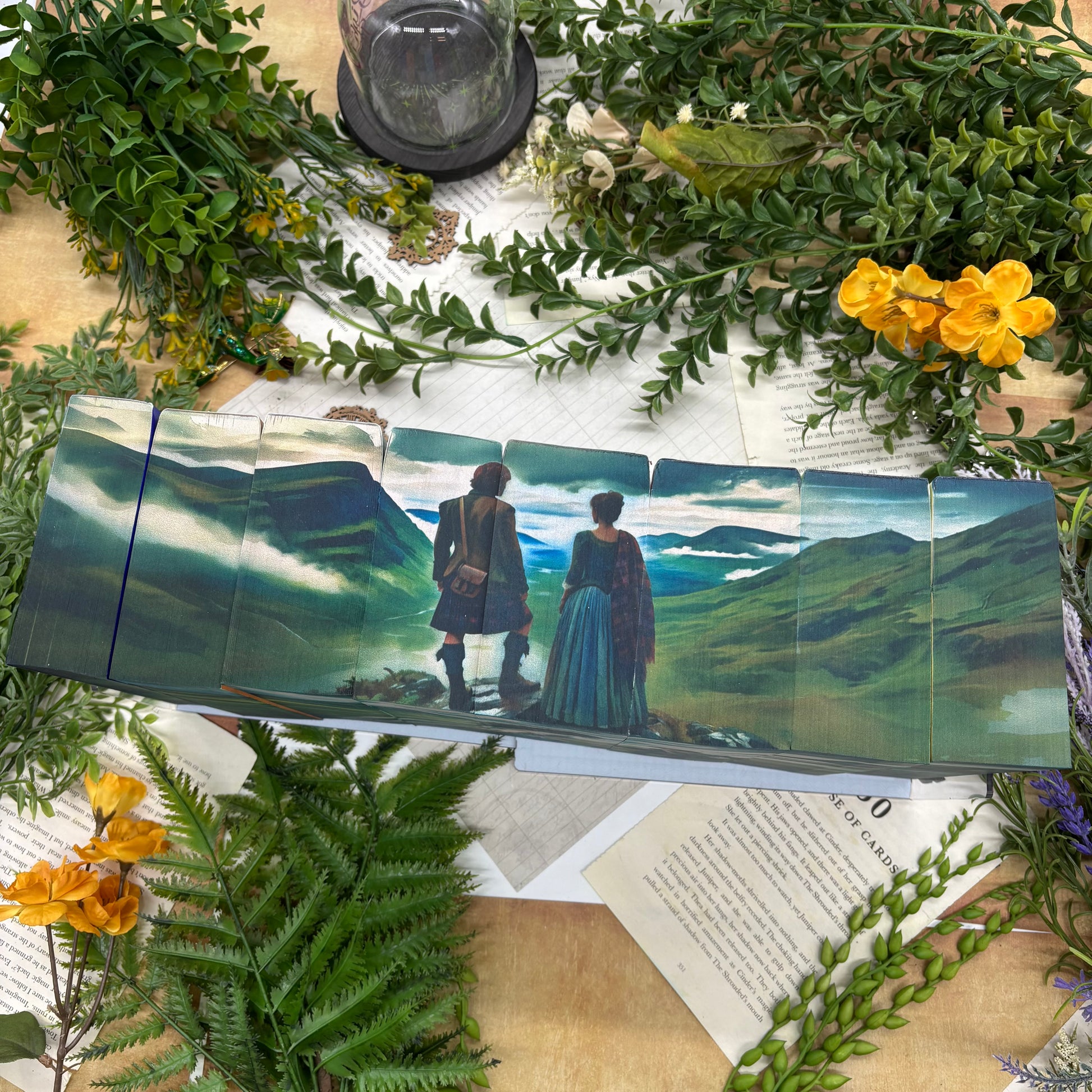 Outlander special edition paperback book set with custom edges by Diana Gabaldon top