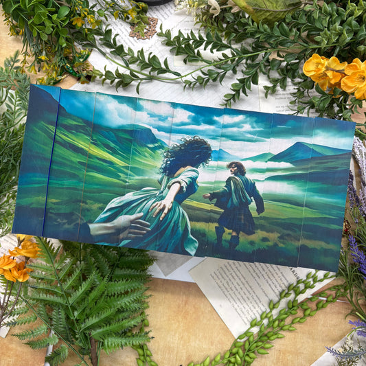 Outlander special edition paperback book set with custom edges by Diana Gabaldon