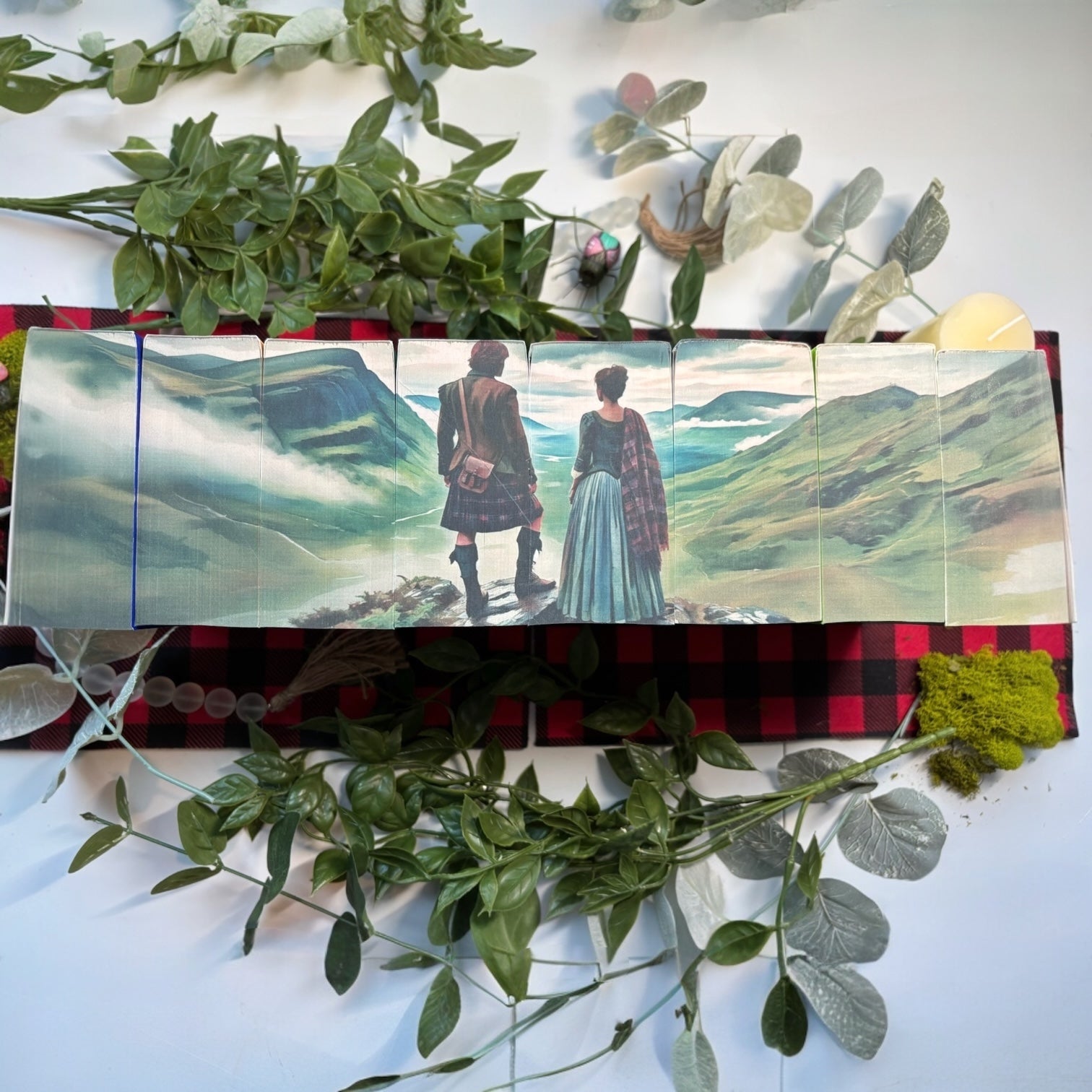 Outlander special edition paperback book set with custom edges by Diana Gabaldon