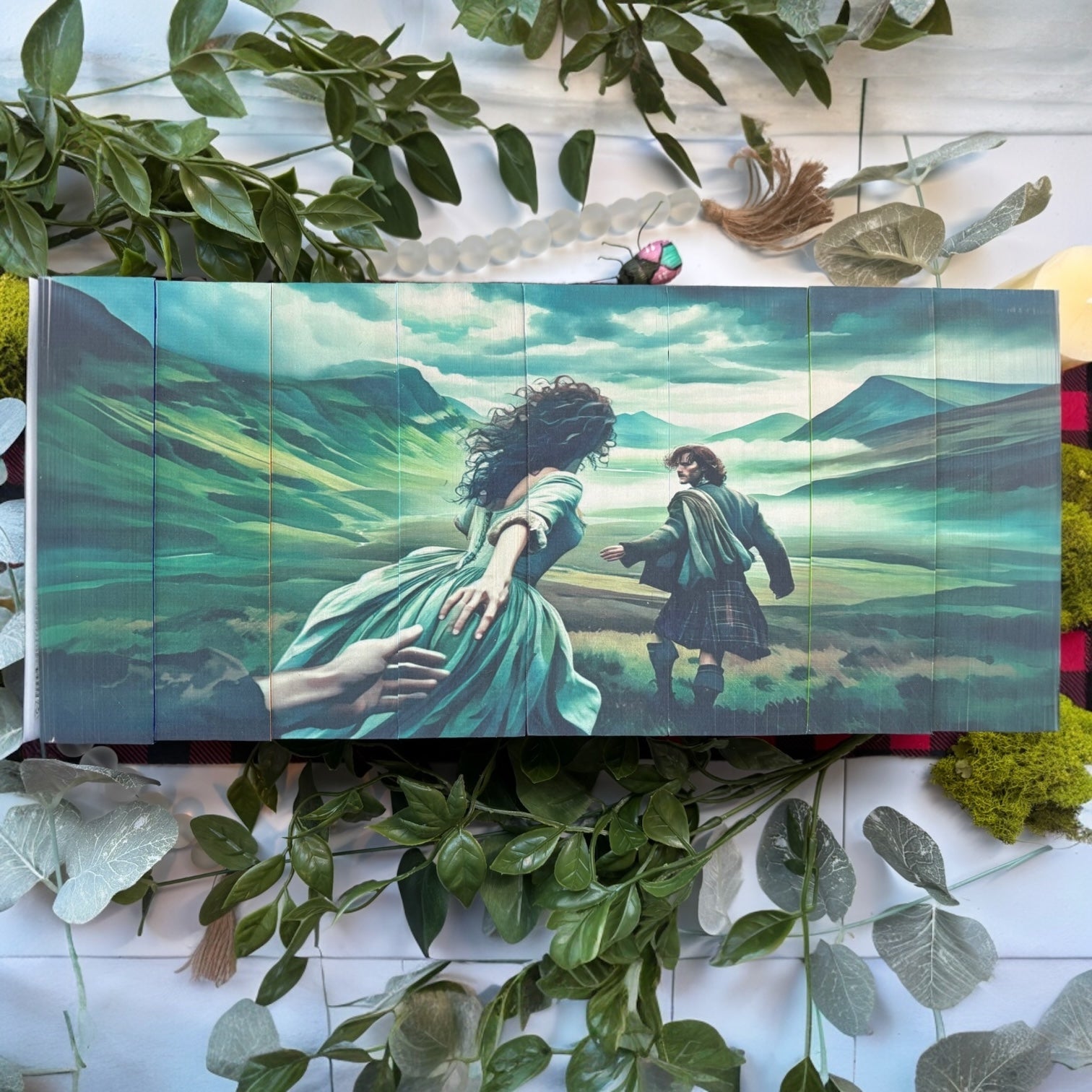 Outlander special edition paperback book set with custom edges by Diana Gabaldon