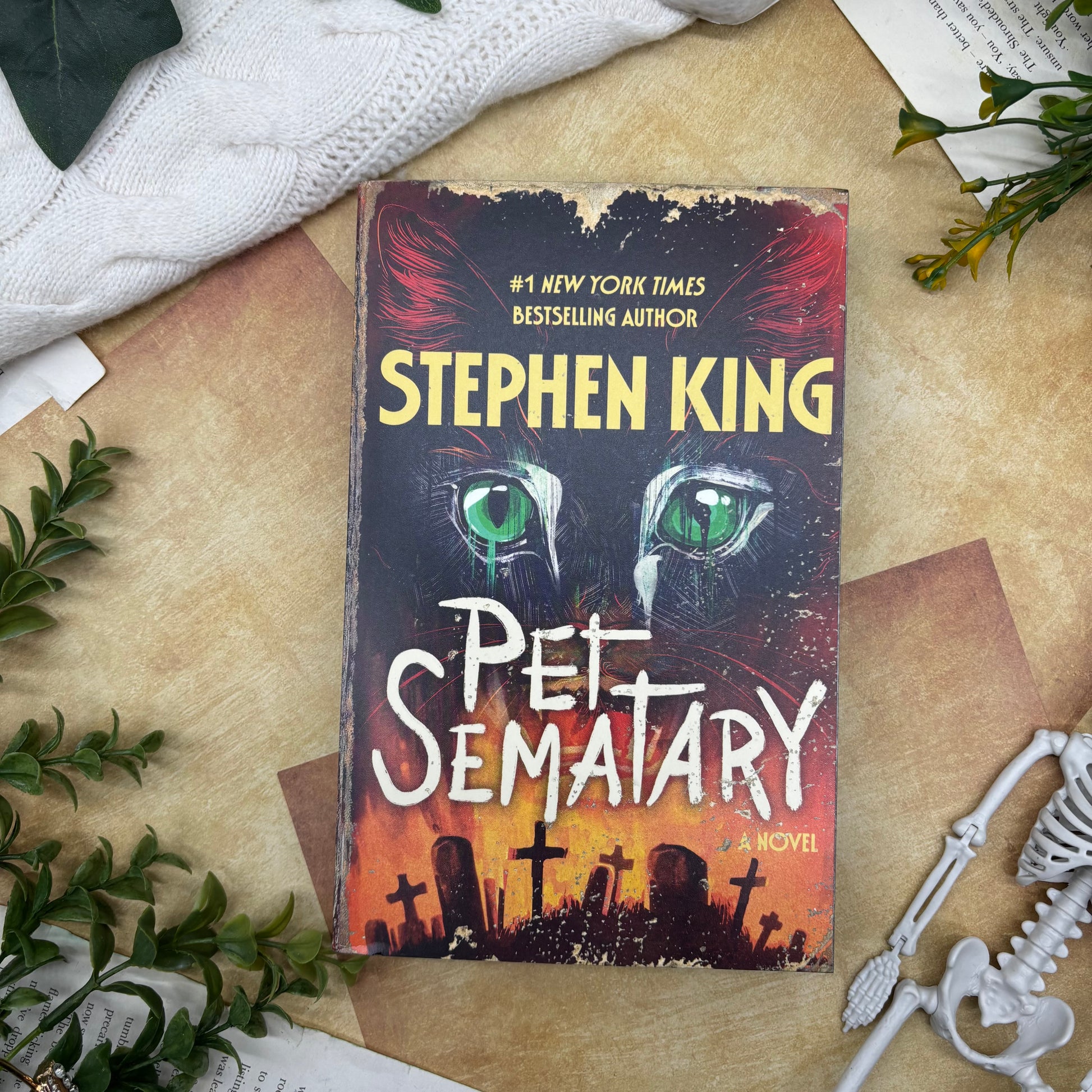 Pet Sematary by Stephen King special edition paperback with custom designed edges front cover view