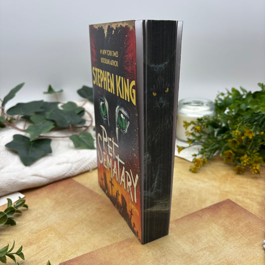 Pet Sematary by Stephen King special edition paperback with custom designed edges side  view