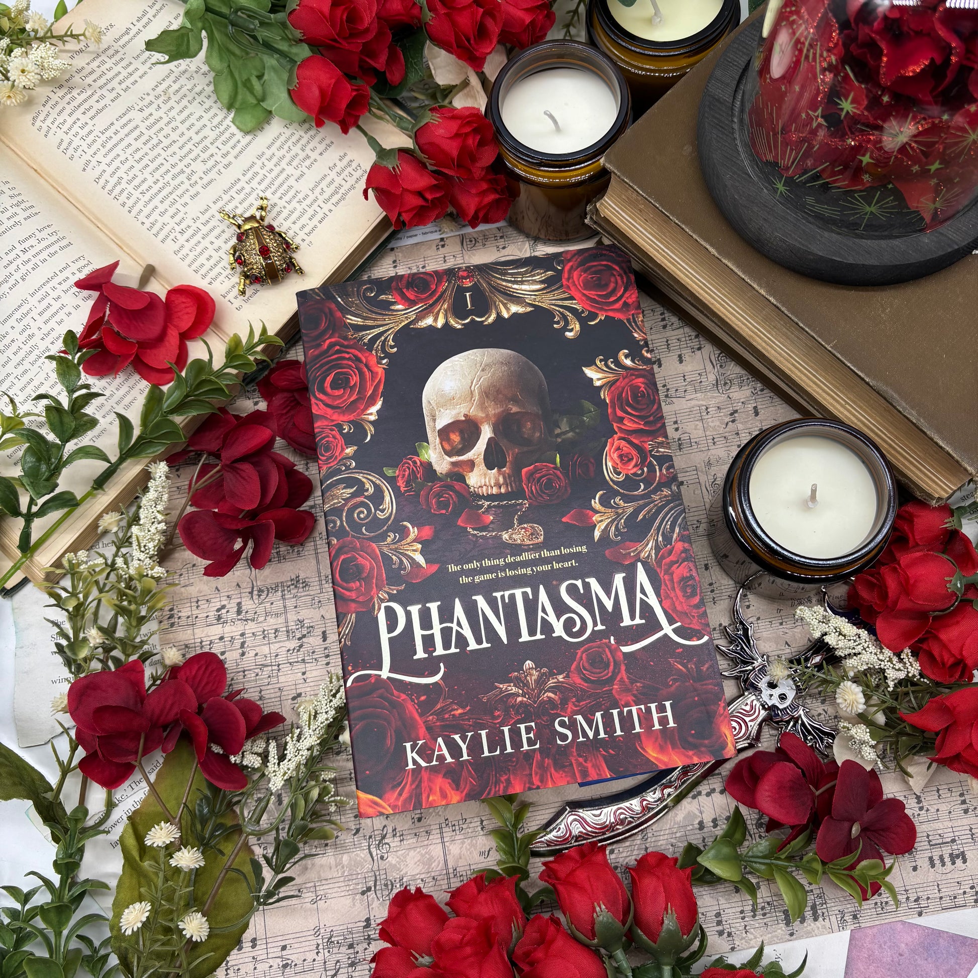 Front cover of Phantasma special edition paperback by Kaylie Smith with decorative edges