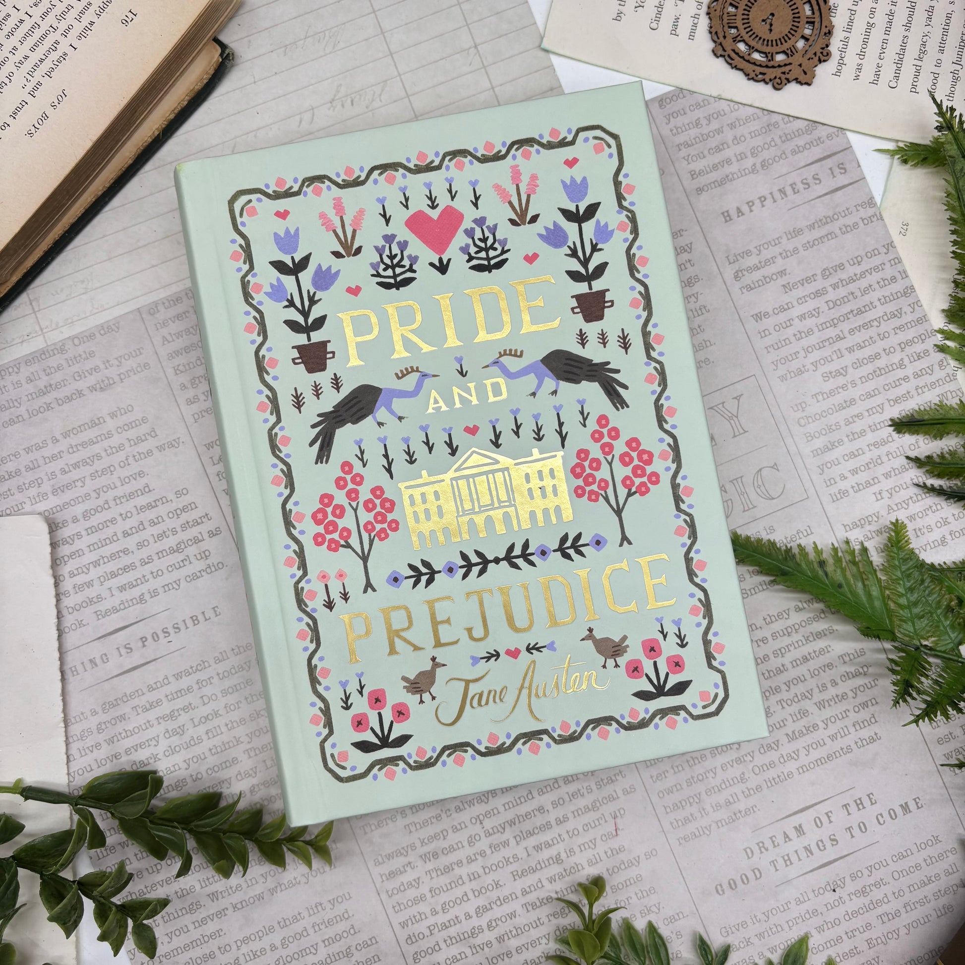 Pride and Prejudice by Jane Austen special edition hardcover with custom designed edges front cover view