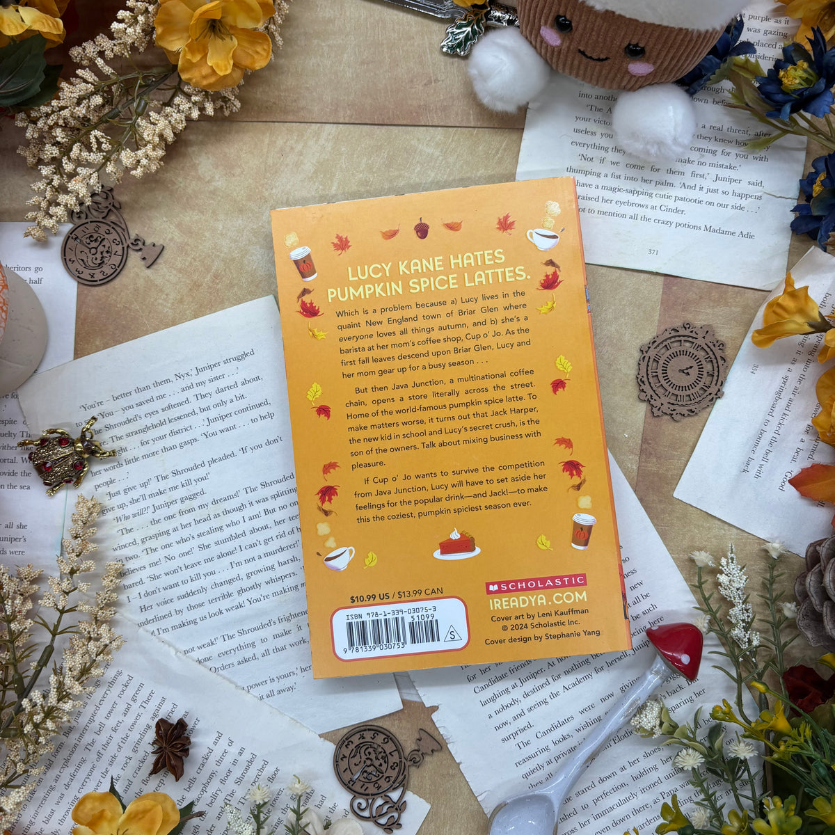 Pumpkin Spice and Everything Nice by Katie Cicatelli-Kuc special edition paperback with custom designed edges back cover