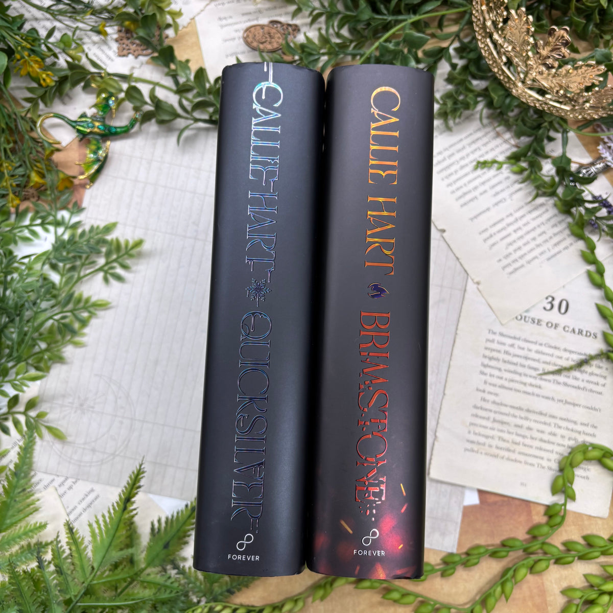 Quicksilver and Brimstone by Callie Hart special edition hardcover set with custom designed edges spines
