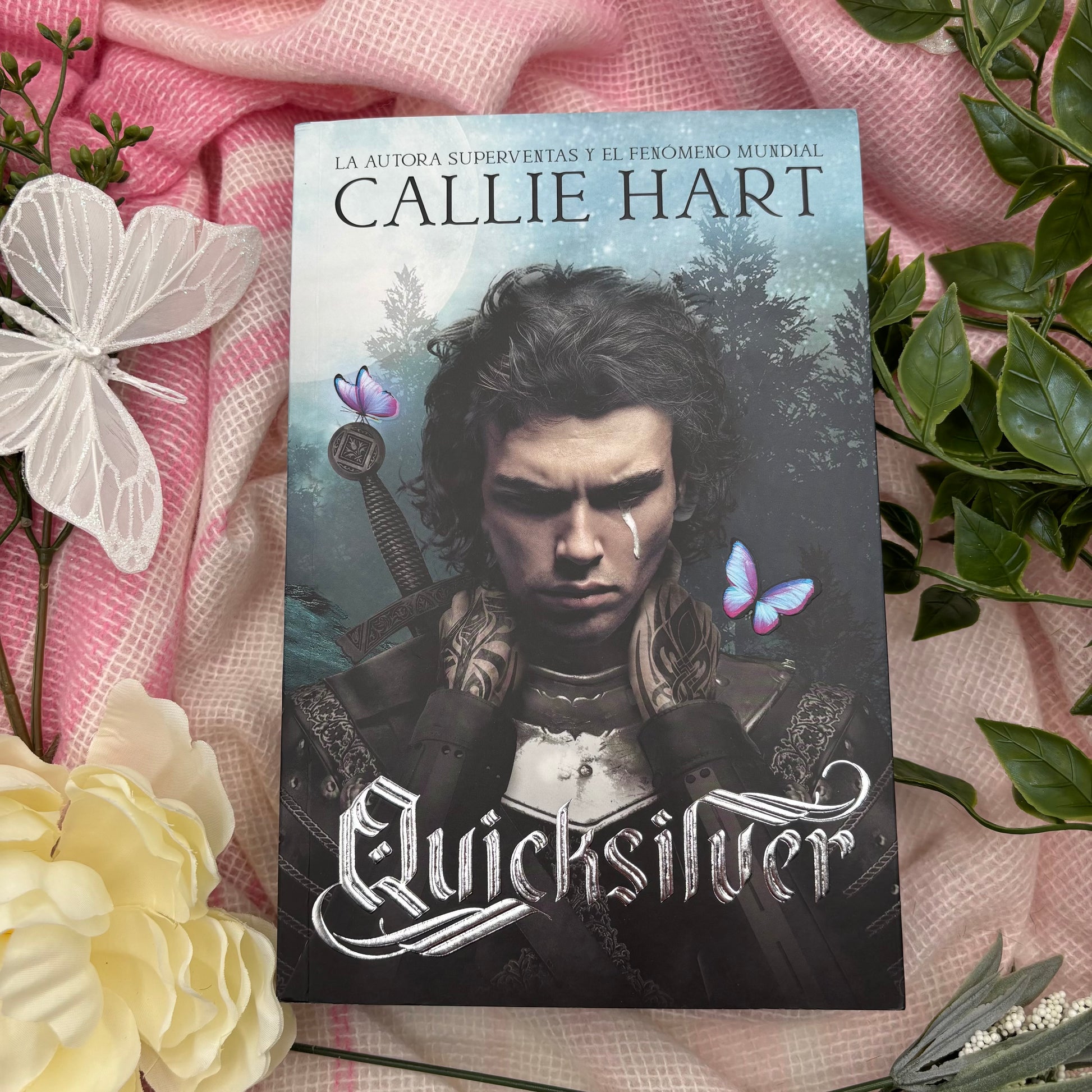 Quicksilver special edition paperback by Callie Hart with printed edges front cover view