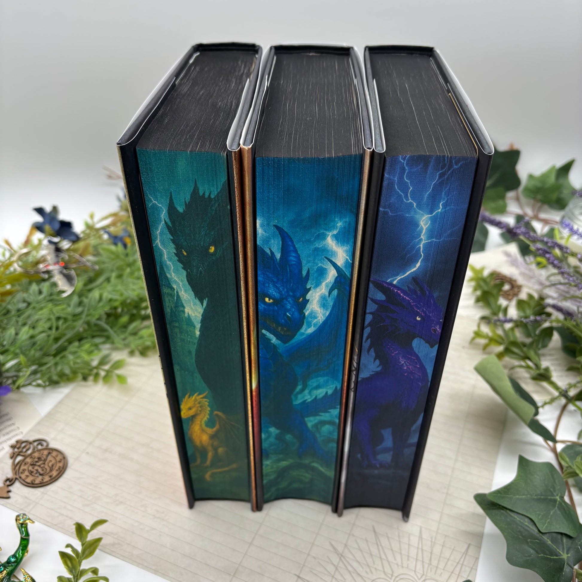 Custom edge hardcover Empyrean Series special edition by Bibliapolis Books