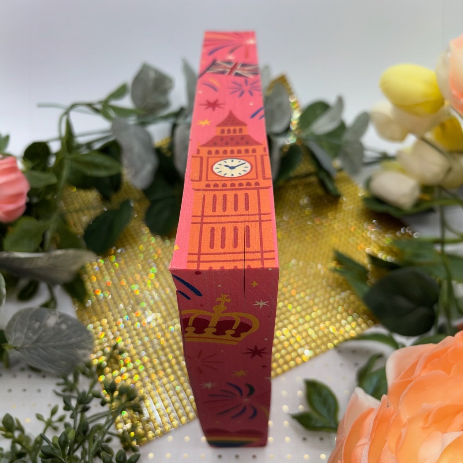 Romantic comedy book with printed book edge design
