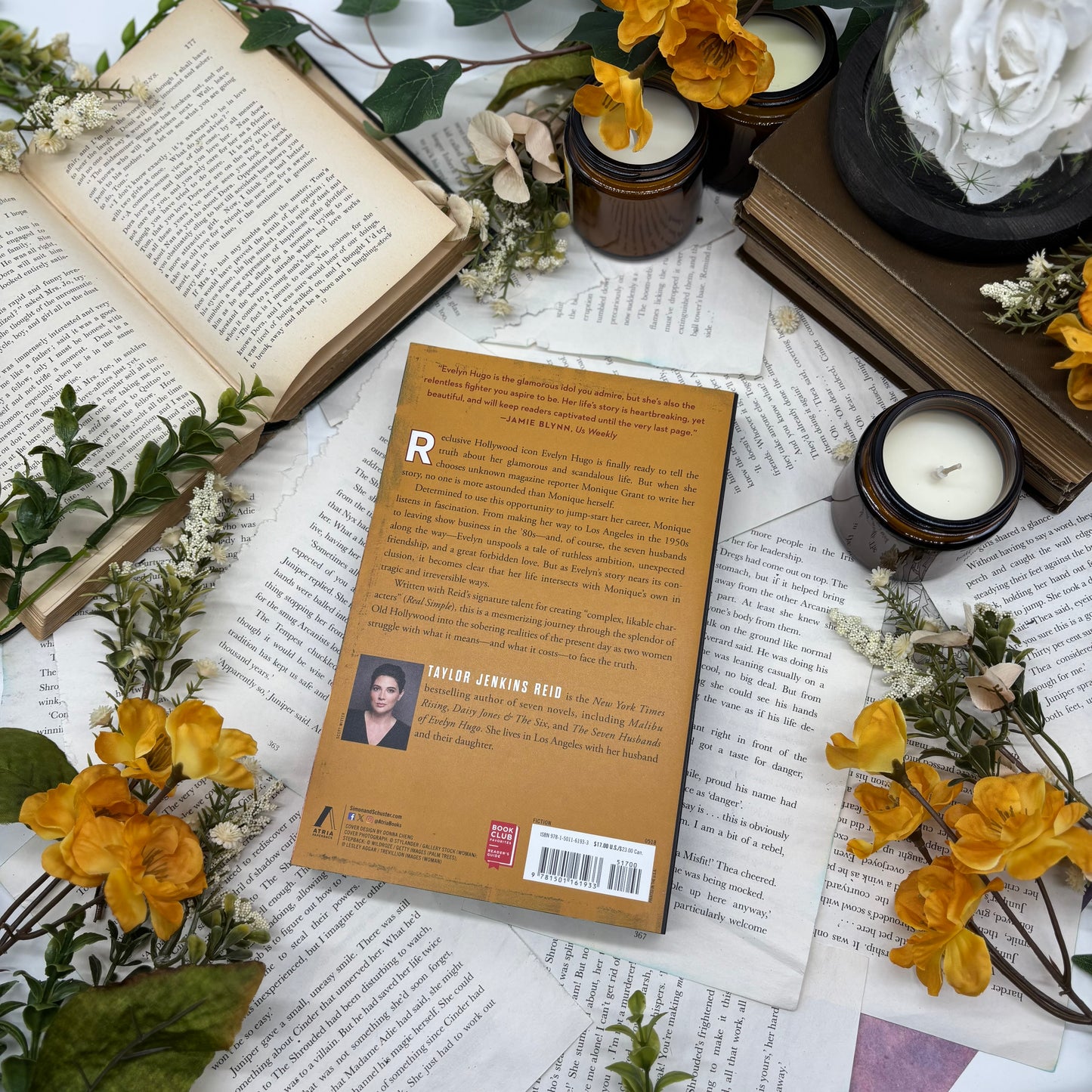 Taylor Jenkins Reid collector’s edition book with printed book edges back