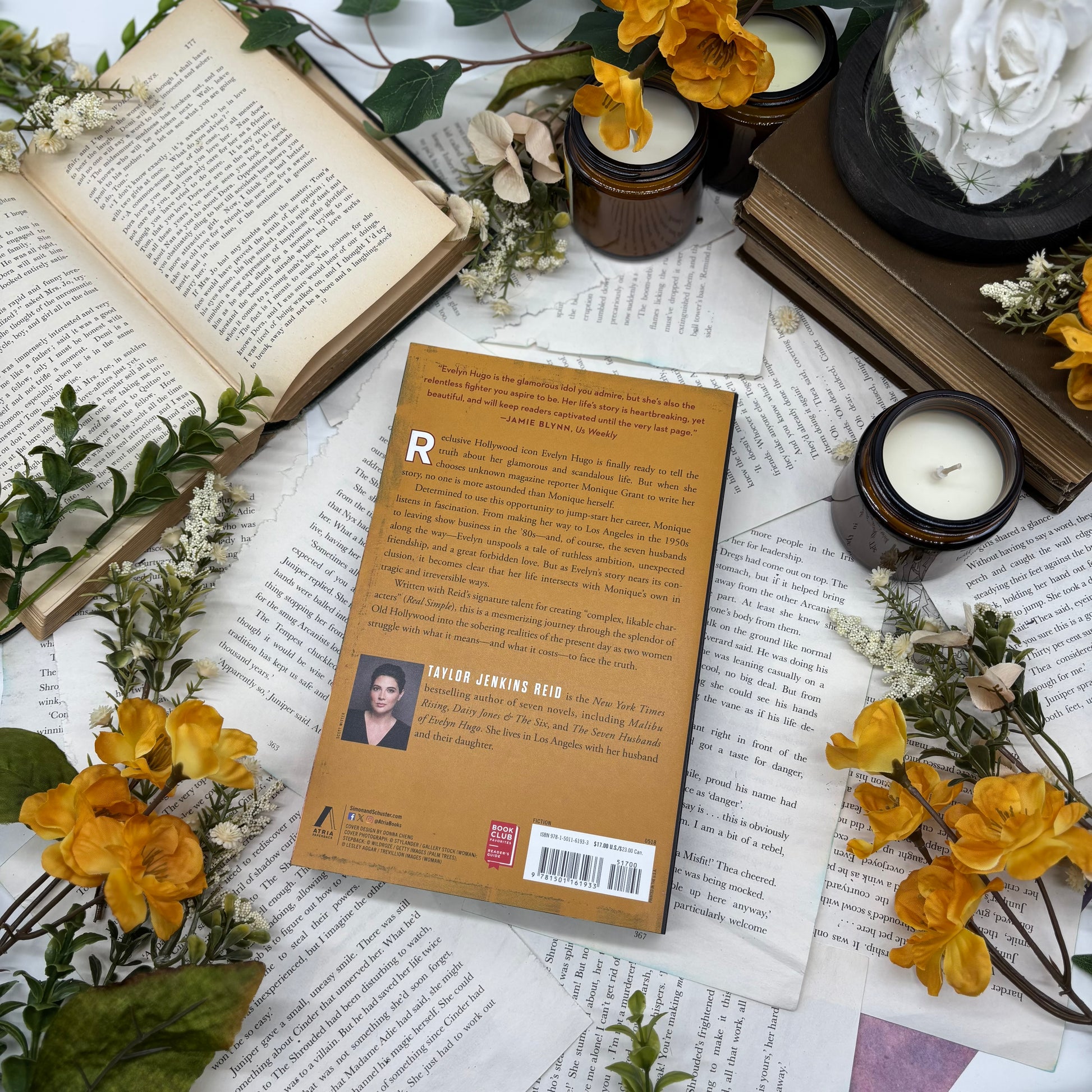 Taylor Jenkins Reid collector’s edition book with printed book edges back