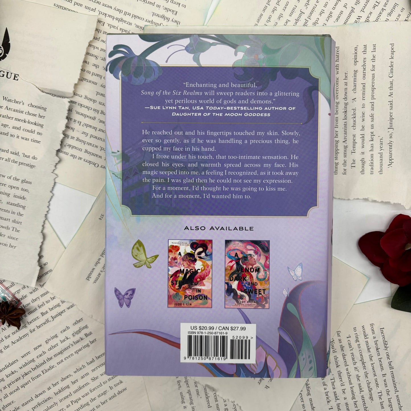 Special edition hardcove Song of the Six Realms by Judy I Lin with custom edges