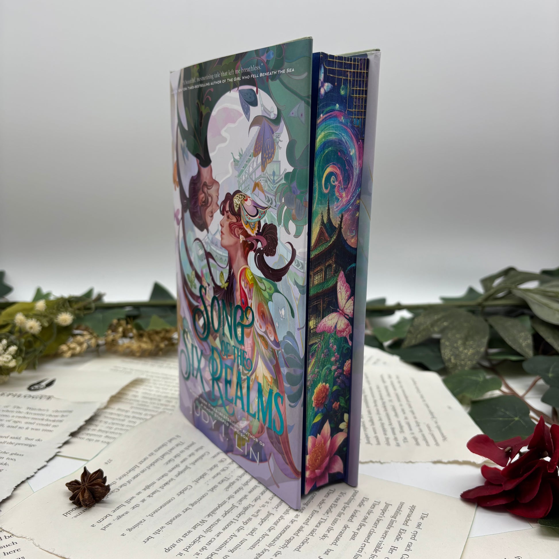 Special edition hardcove Song of the Six Realms by Judy I Lin with custom edges
