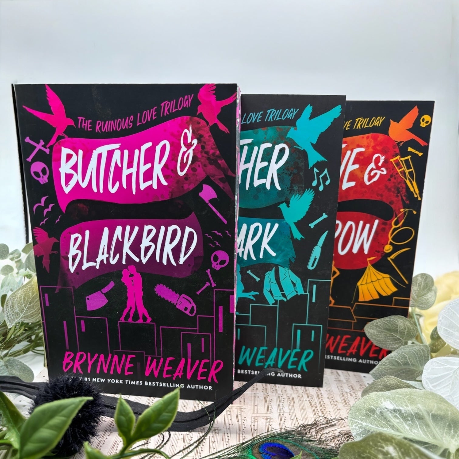 Ruinous Love Trilogy by Brynne Weaver special edition paperback book with custom edges