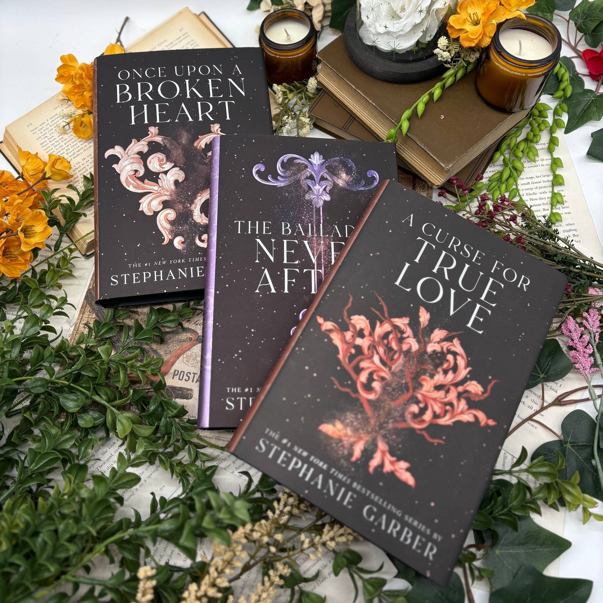 Once Upon a Broken Heart trilogy special edition hardcover set with custom edge designs