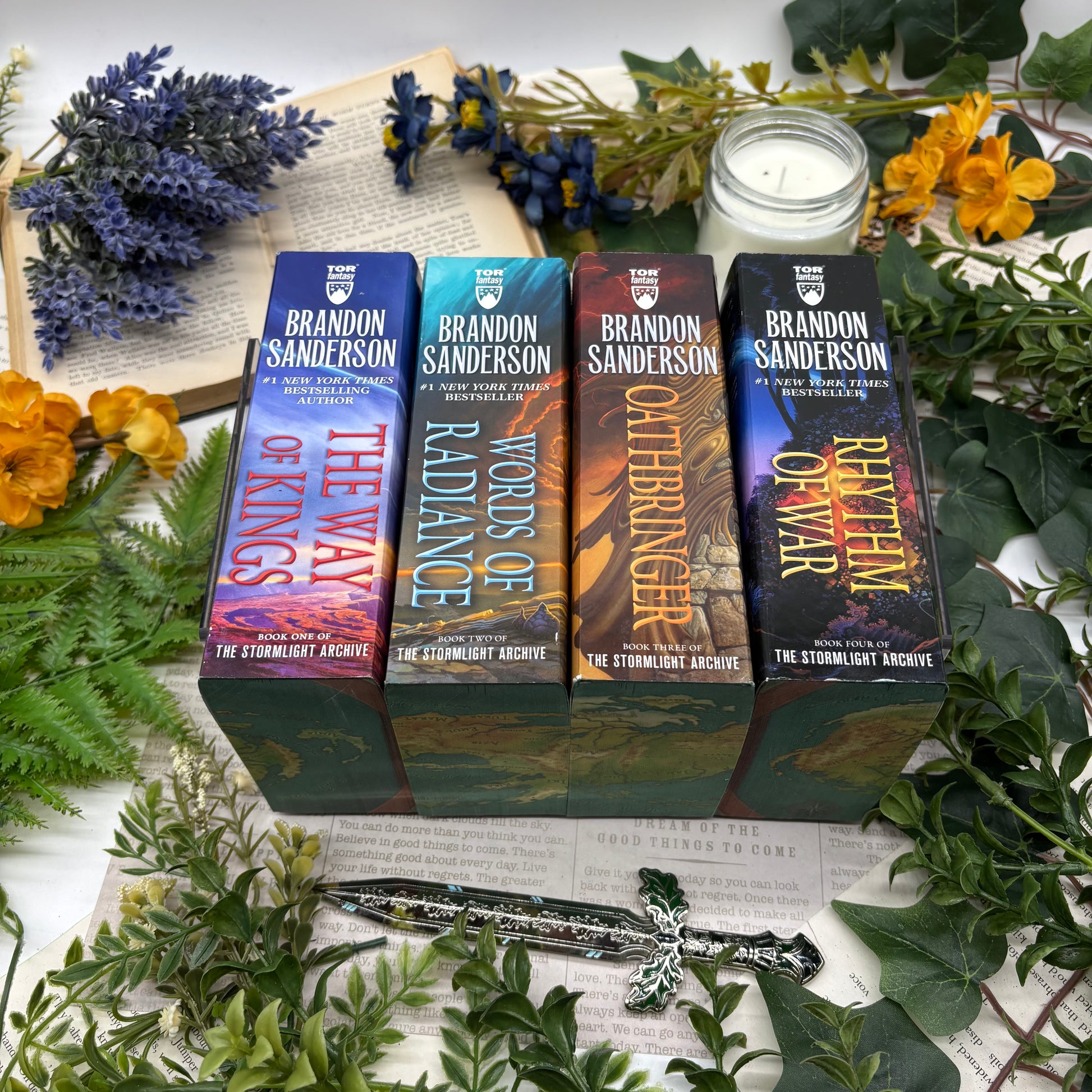 Stormlight Archive special edition paperback books with custom printed edges