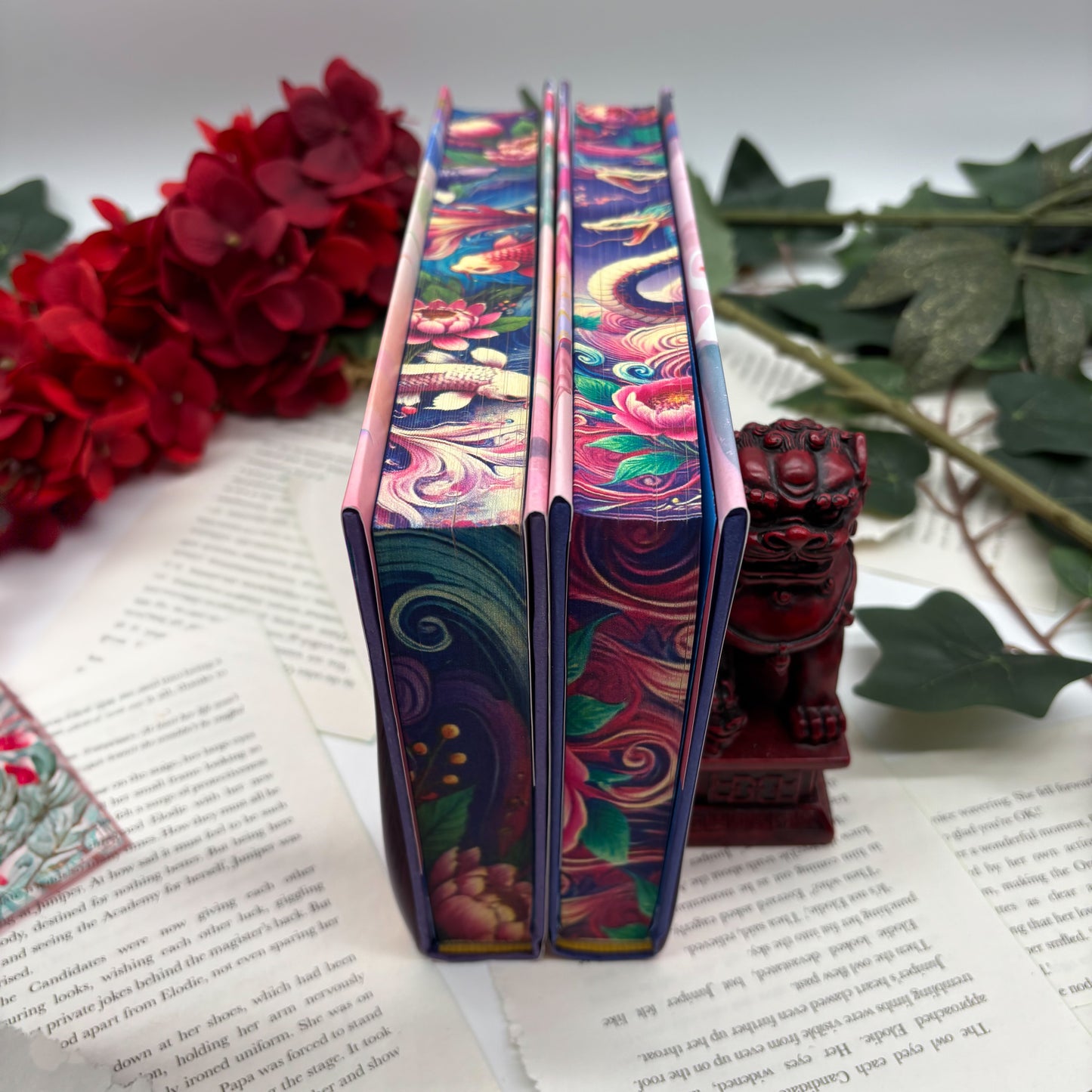 Special edition hardcover of The Book of Tea Duology with custom edges A Magic Steeped in Poison and A Venom Dark and Sweet