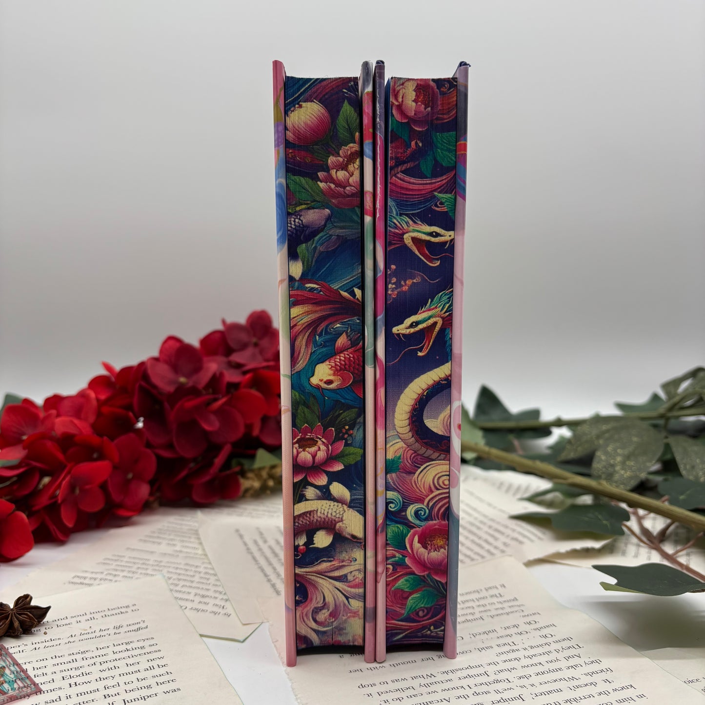 Special edition hardcover of The Book of Tea Duology with custom edges A Magic Steeped in Poison and A Venom Dark and Sweet