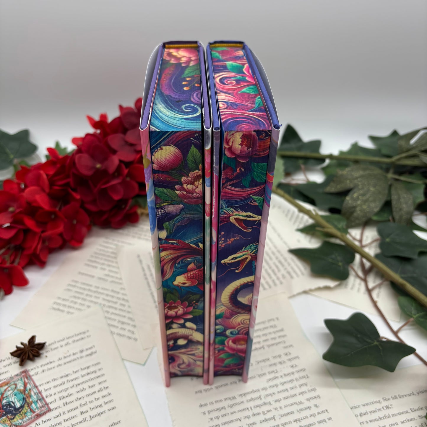 Special edition hardcover of The Book of Tea Duology with custom edges A Magic Steeped in Poison and A Venom Dark and Sweet