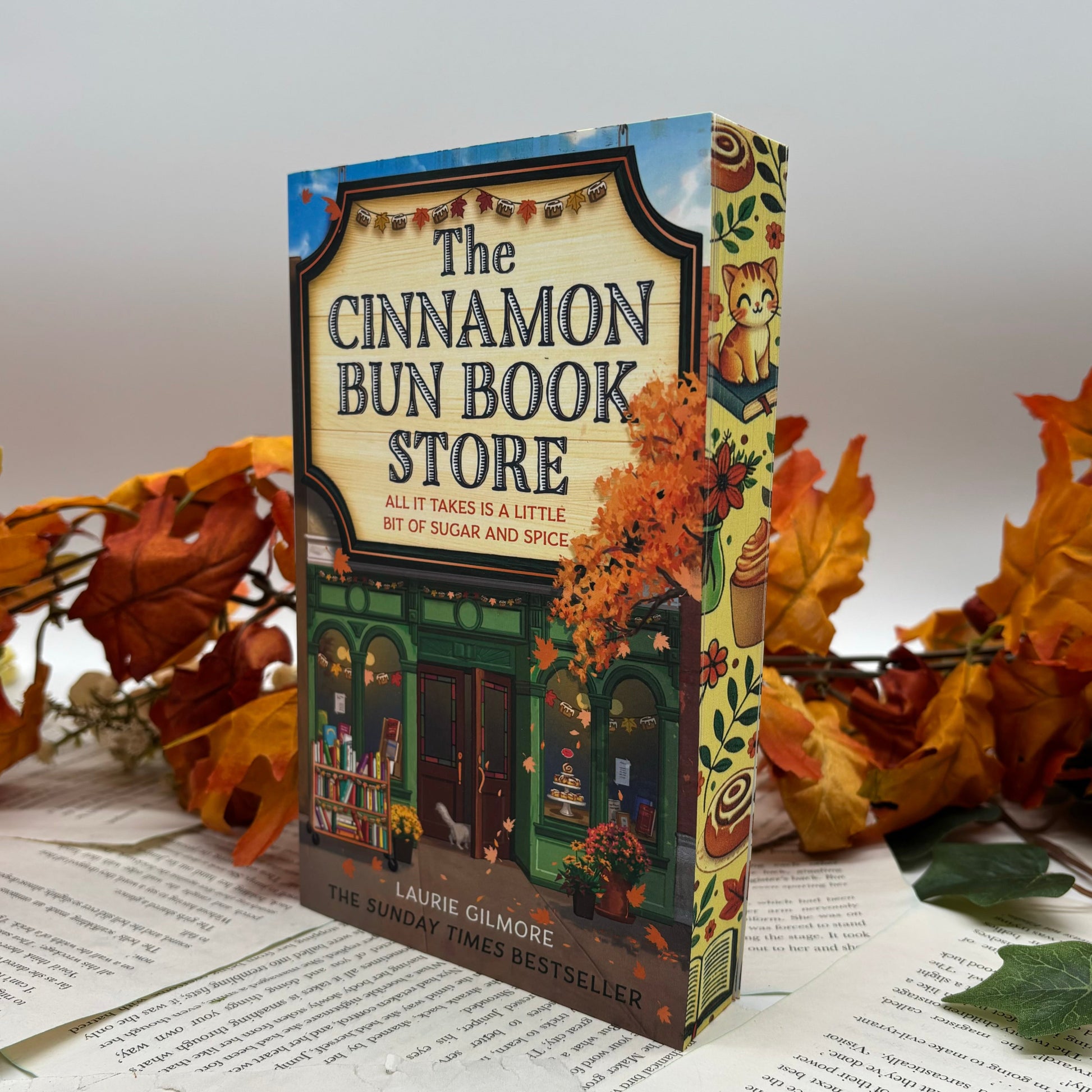 The Cinnamon Bun Book Store special edition paperback box set with stenciled edges by Laurie Gilmore
