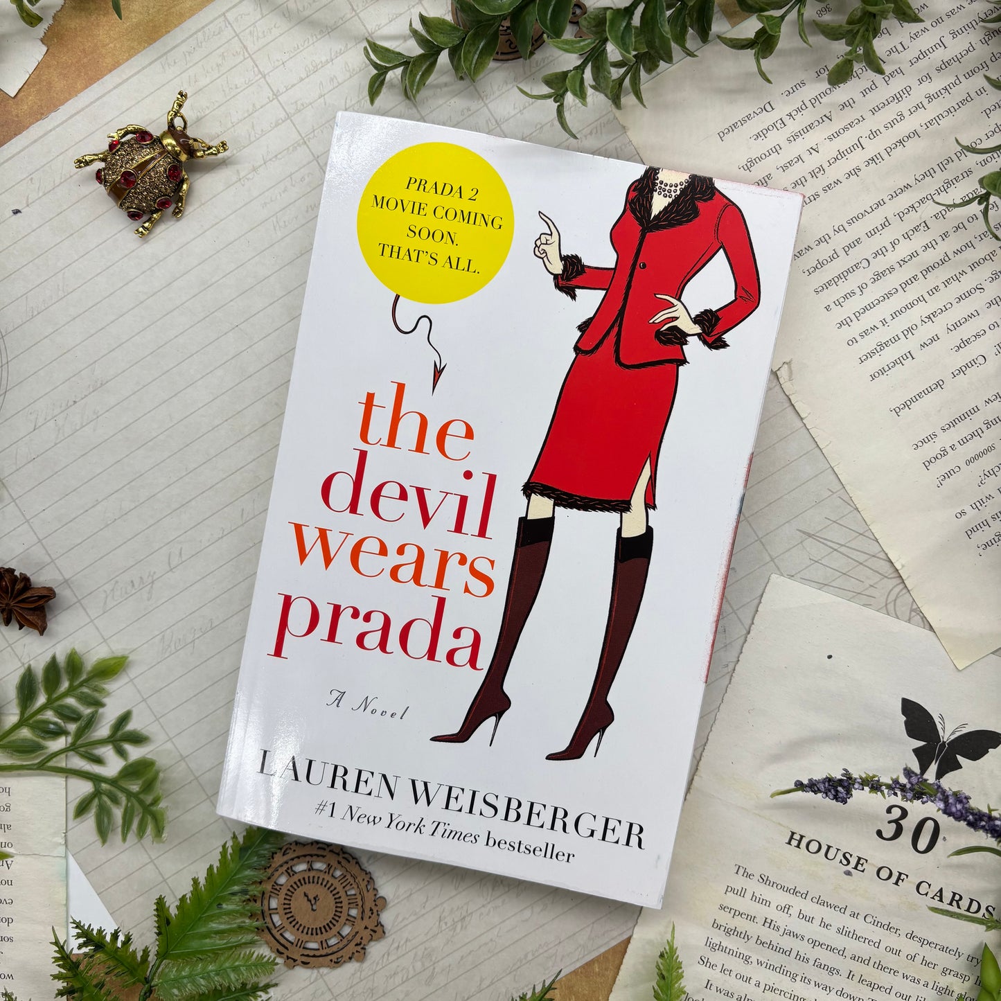The Devil Wears Prada by Lauren Weisberger special edition paperback with custom designed edges front cover view