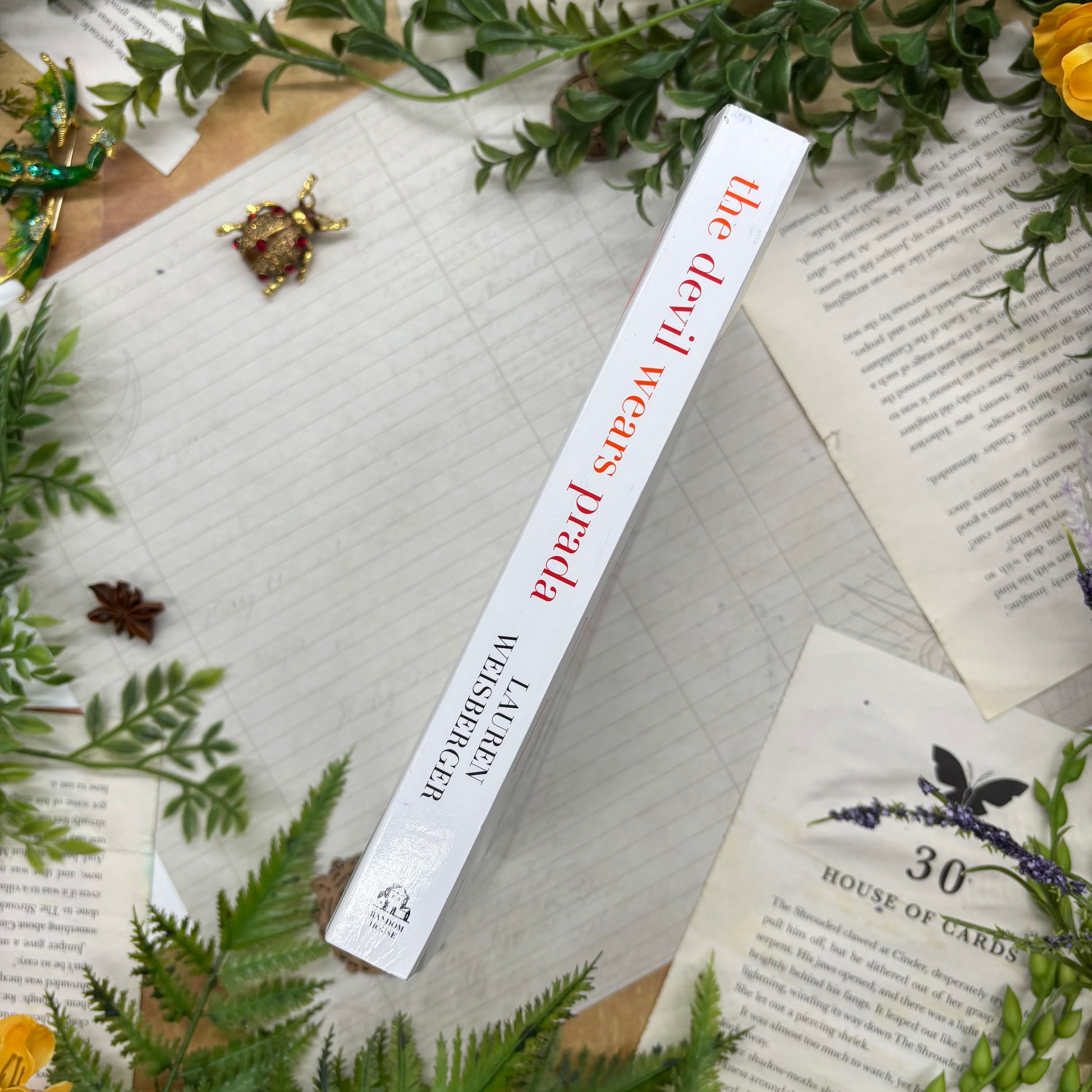 The Devil Wears Prada by Lauren Weisberger special edition paperback with custom designed edges spine view