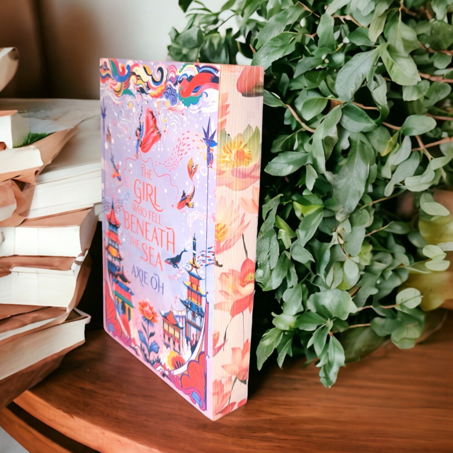 The Girl Who Fell Beneath the Sea Pby Axie Oh special edition paperback book with custom edges