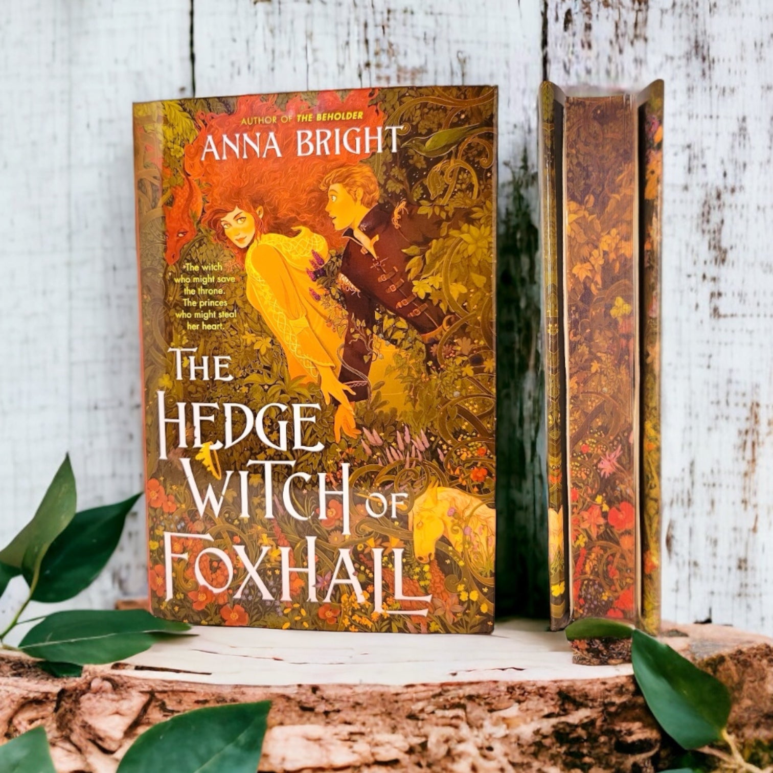 The Hedge Witch of Foxhall by Anna Bright special edition hardcover book with custom edges