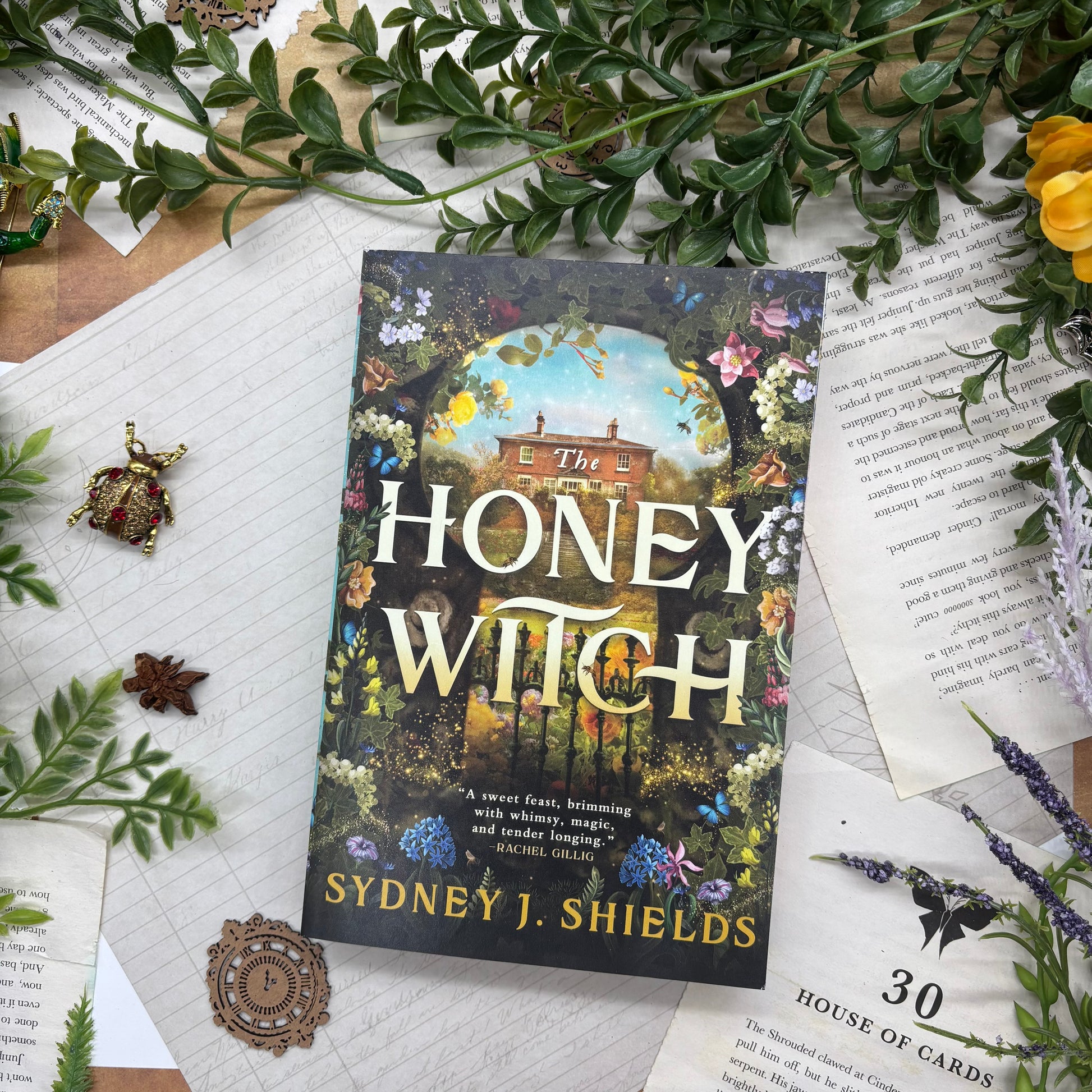 The Honey Witch by Sydney J. Shields special edition paperback with custom designed edges front cover view