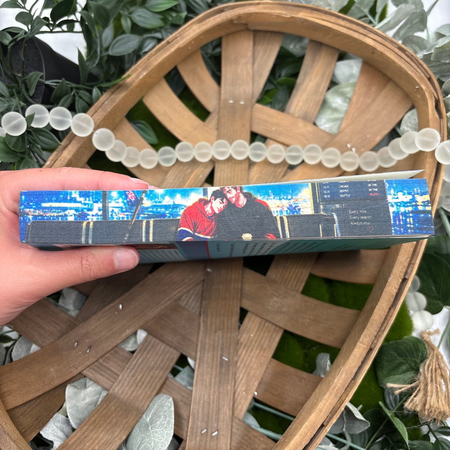 The Long Game by Rachel Reid special edition paperback with custom designed edges middle view