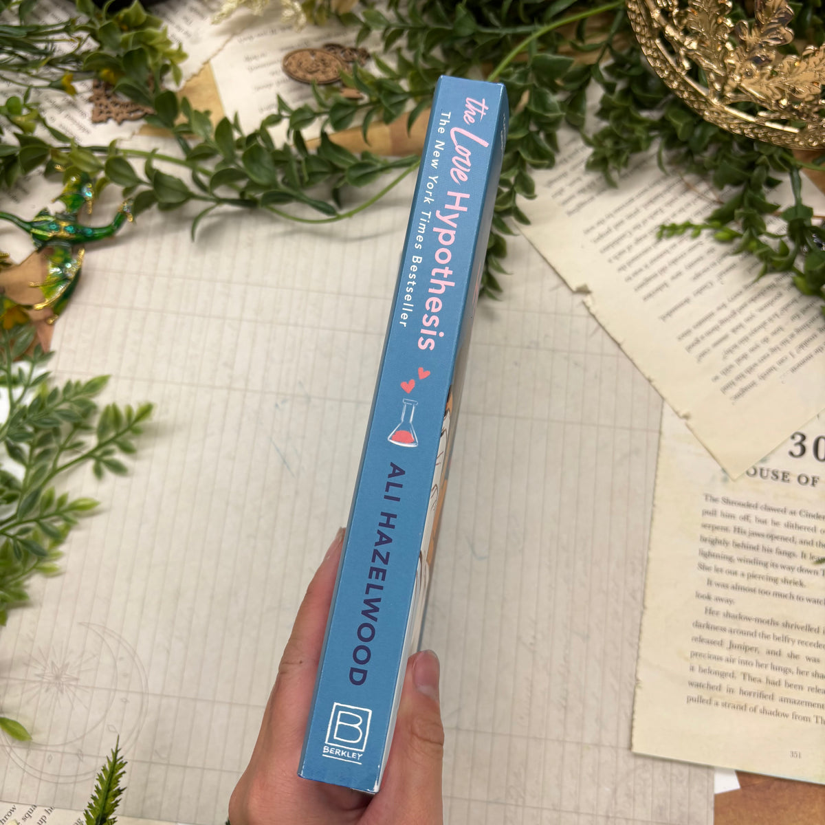 The Love Hypothesis by Ali Hazelwood special edition paperback with custom designed edges spine
