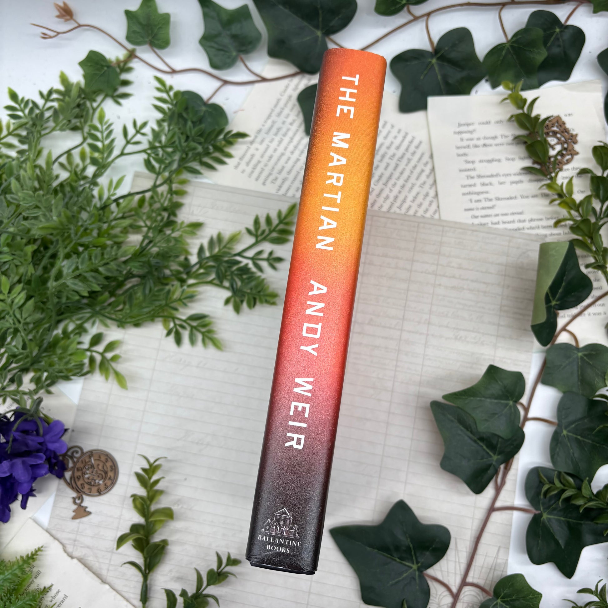 Special edition hardcover of The Martian by Andy Weir featuring custom printed and airbrushed edges