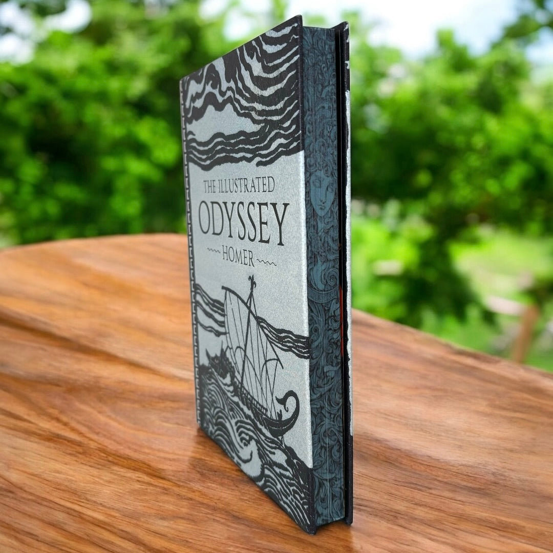 The Illustrated Odyssey by Homer special edition hardcover book with custom edges