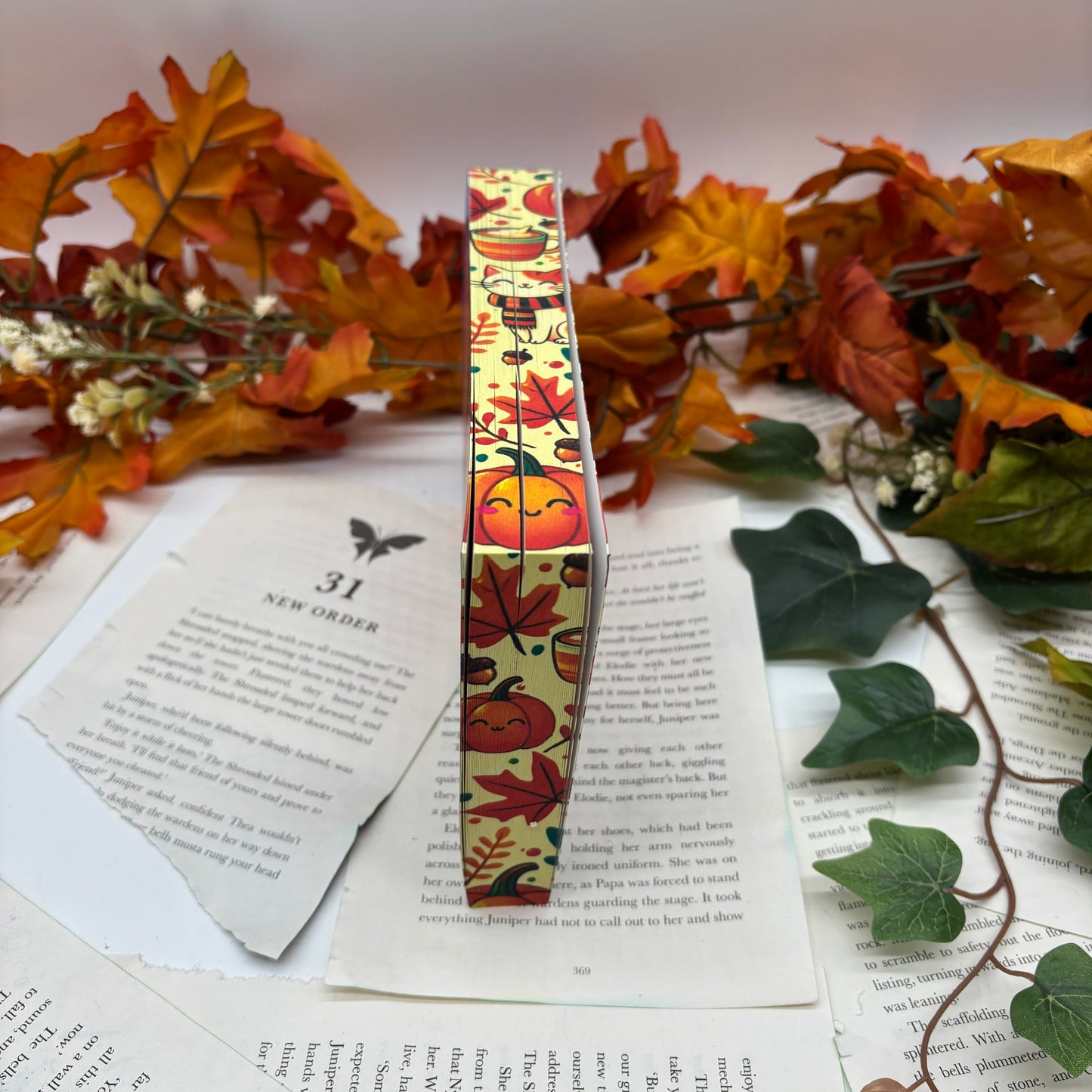 The Pumpkin Spice Cafe special edition paperback with stenciled edges by Laurie Gilmore