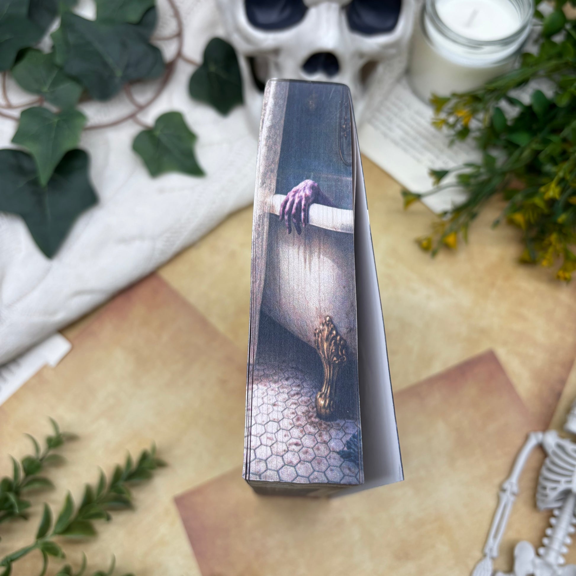 The Shining by Stephen King special edition paperback with custom designed edges top view