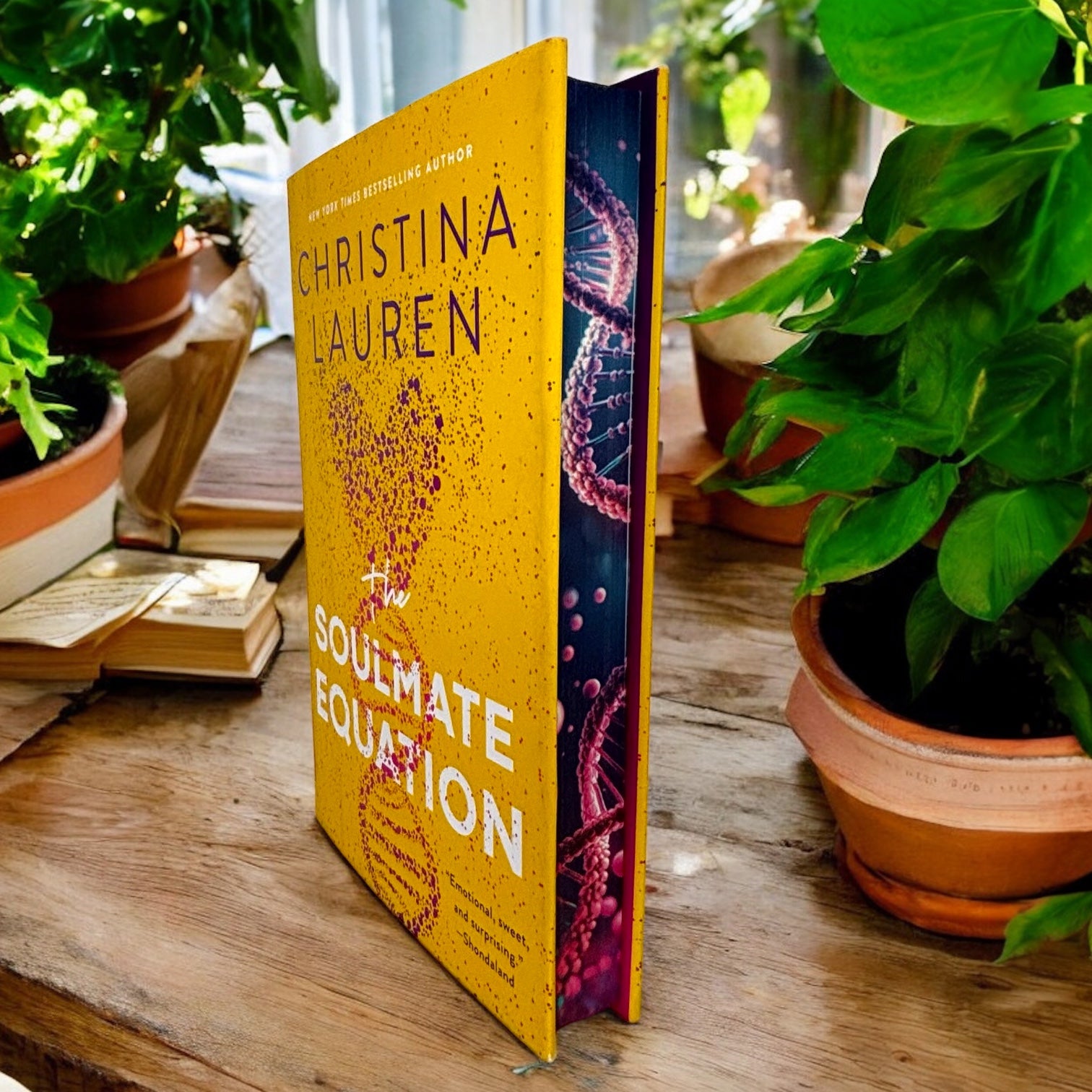 The Soulmate Equation by Christina Lauren special edition hardcover book with custom edges