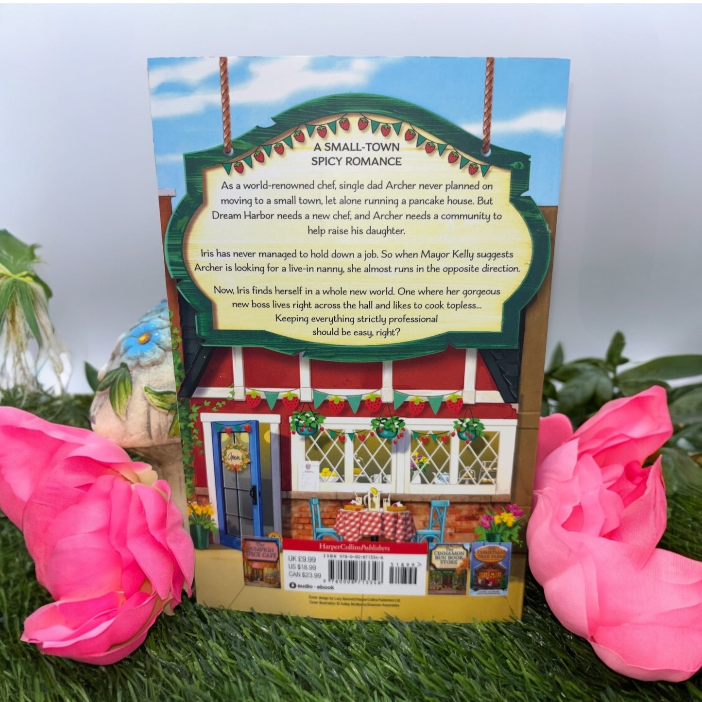 The Stawberry Patch Pancake House special edition paperback with stenciled edges by Laurie Gilmore back