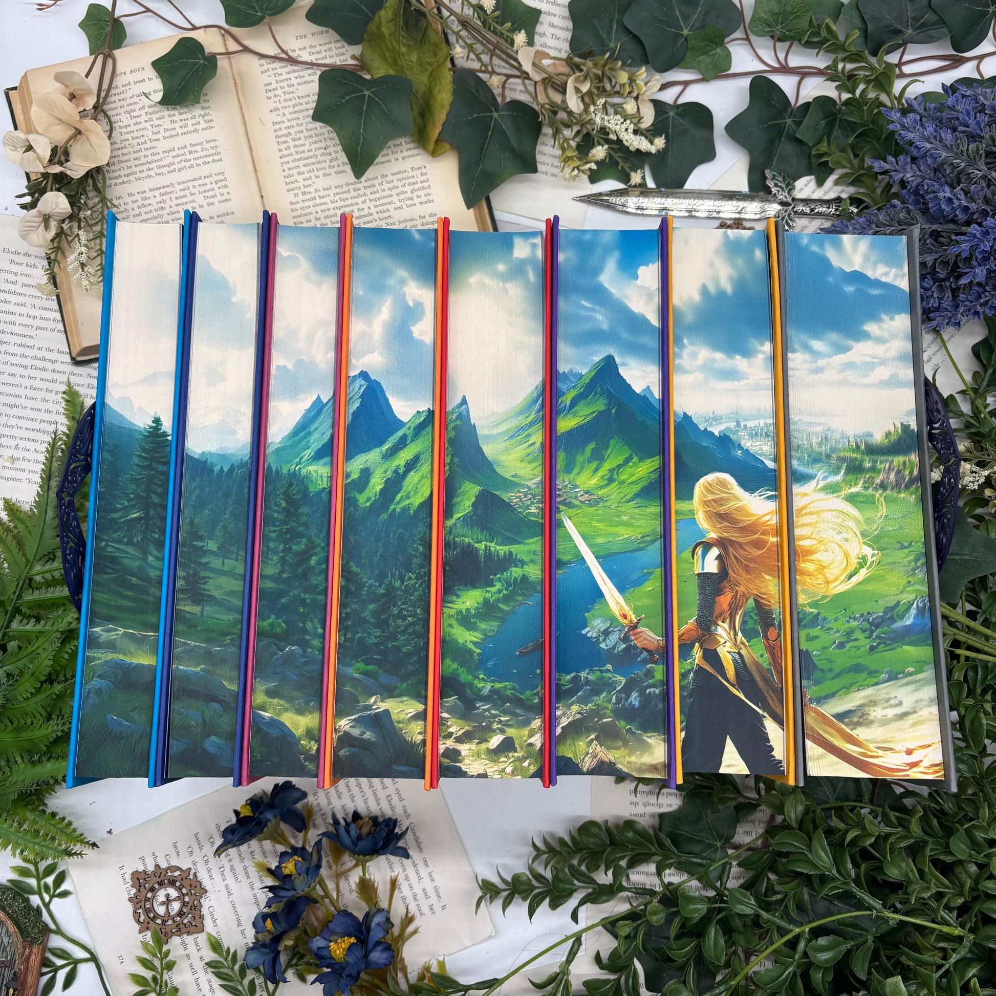 Special edition Throne of Glass hardcover box set by Sarah J. Maas with custom sprayed/stenciled edges. 