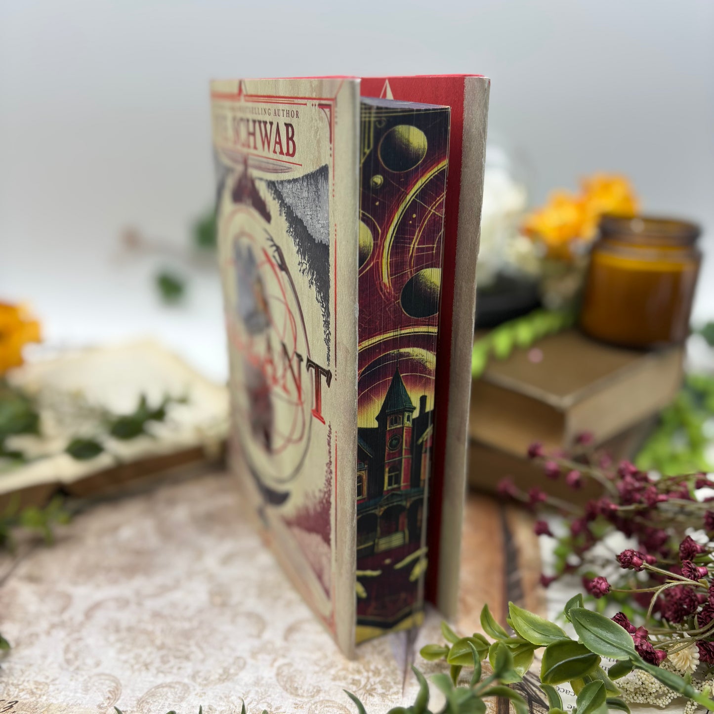 Gothic fantasy novel Gallant by V.E. Schwab in hardcover with decorative edges