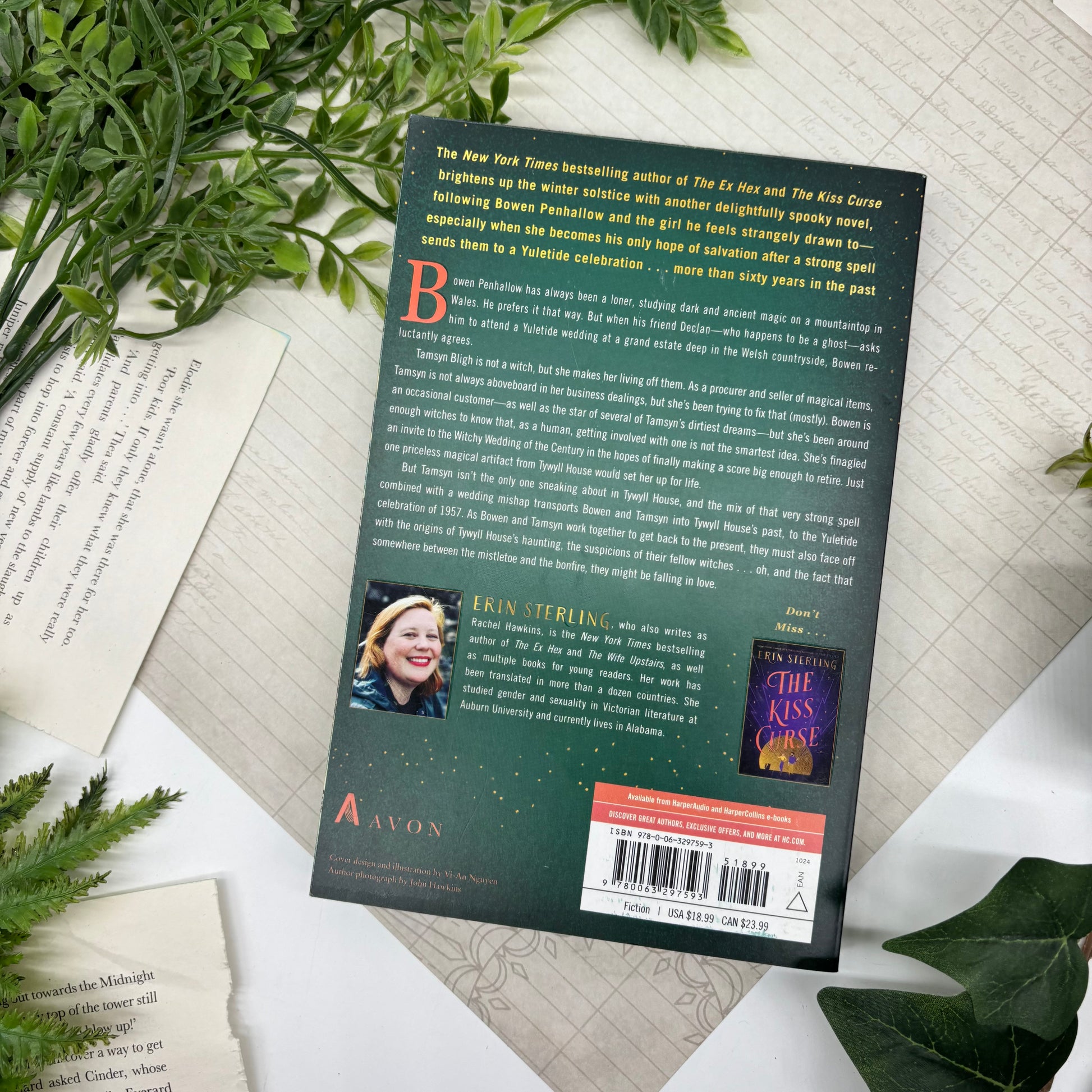 Back cover of The Wedding Witch by Erin Sterling – special edition paperback with magical design