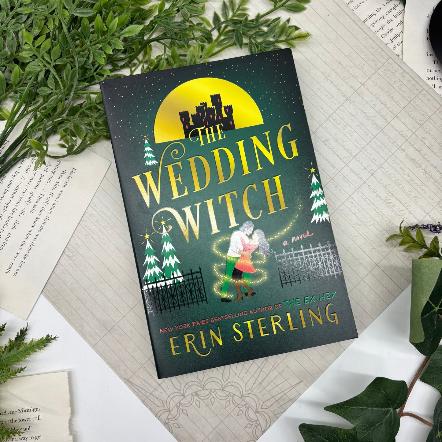 Front cover of The Wedding Witch by Erin Sterling special edition paperback with magical design