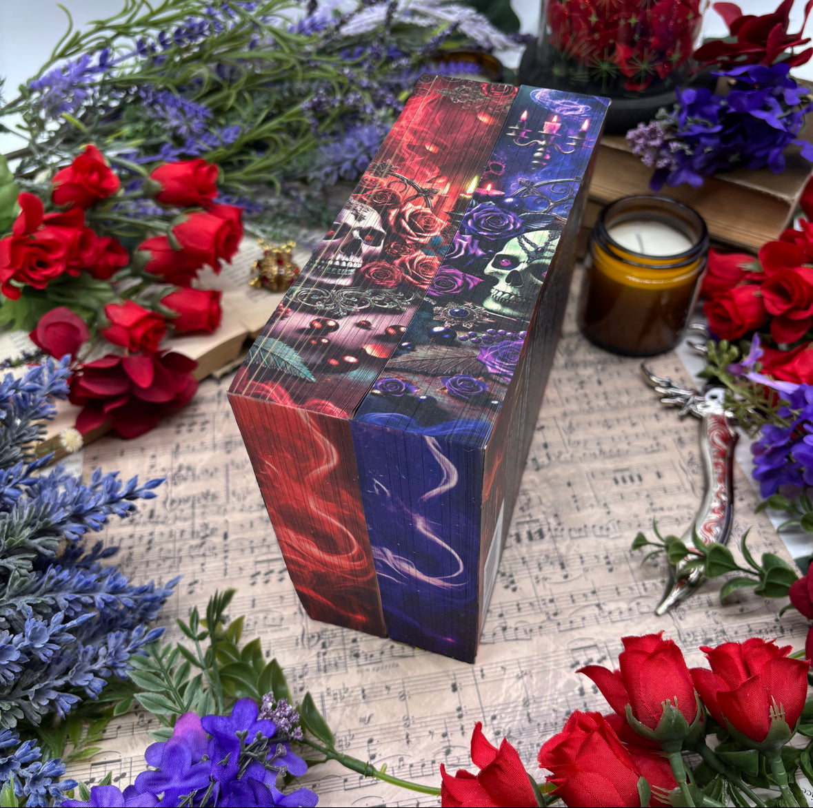 Wicked Games special edition paperback by Kaylie Smith with candles and smoke edge design