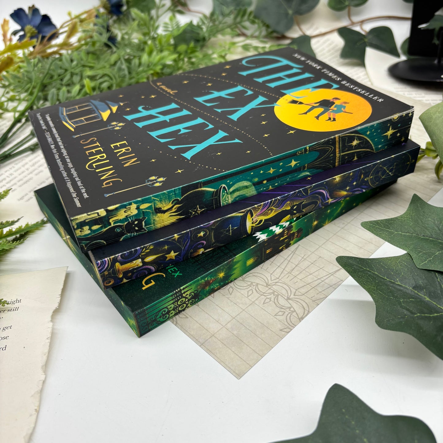 Magical special edition set of Erin Sterling’s witchy romance books with decorative edges