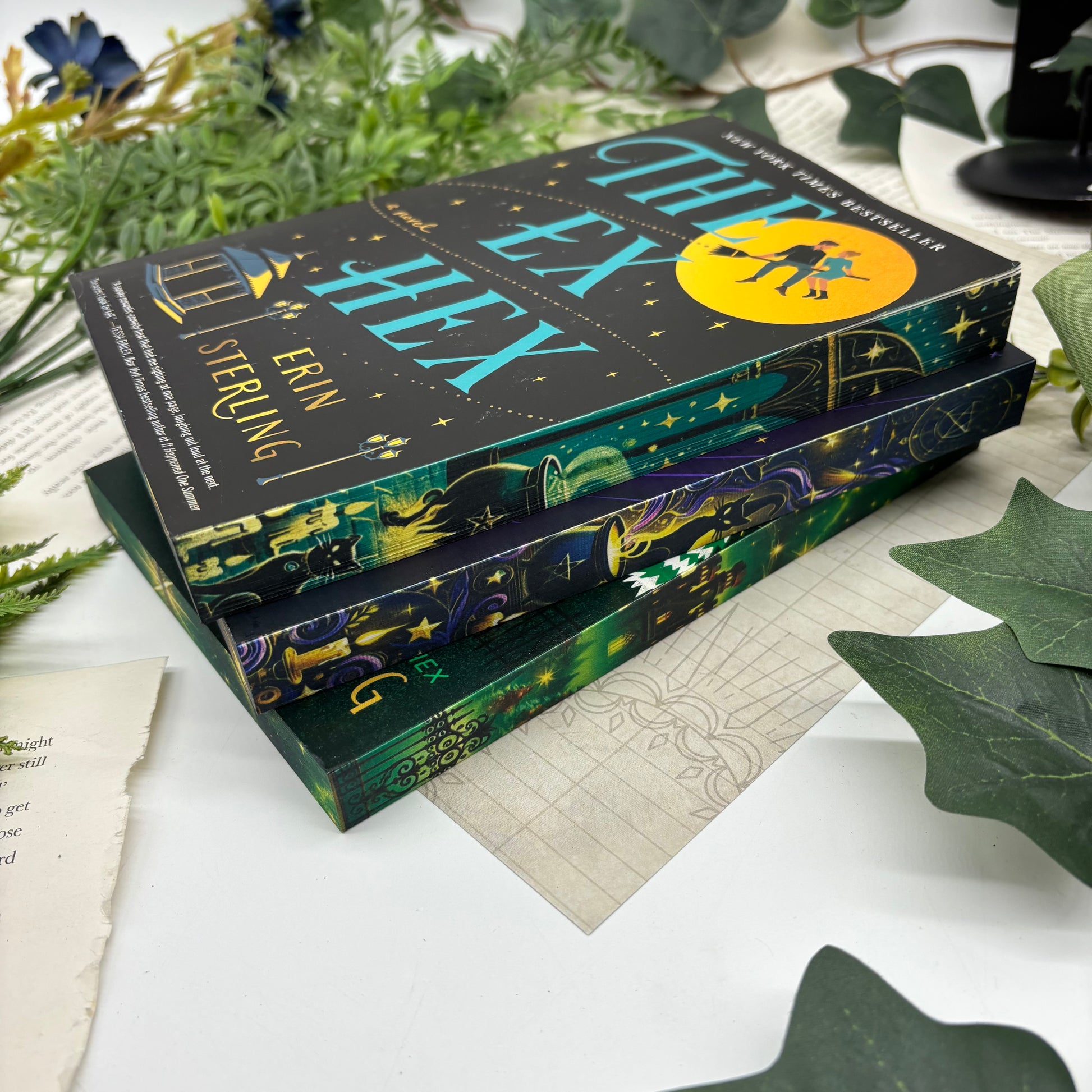 Magical special edition set of Erin Sterling’s witchy romance books with decorative edges