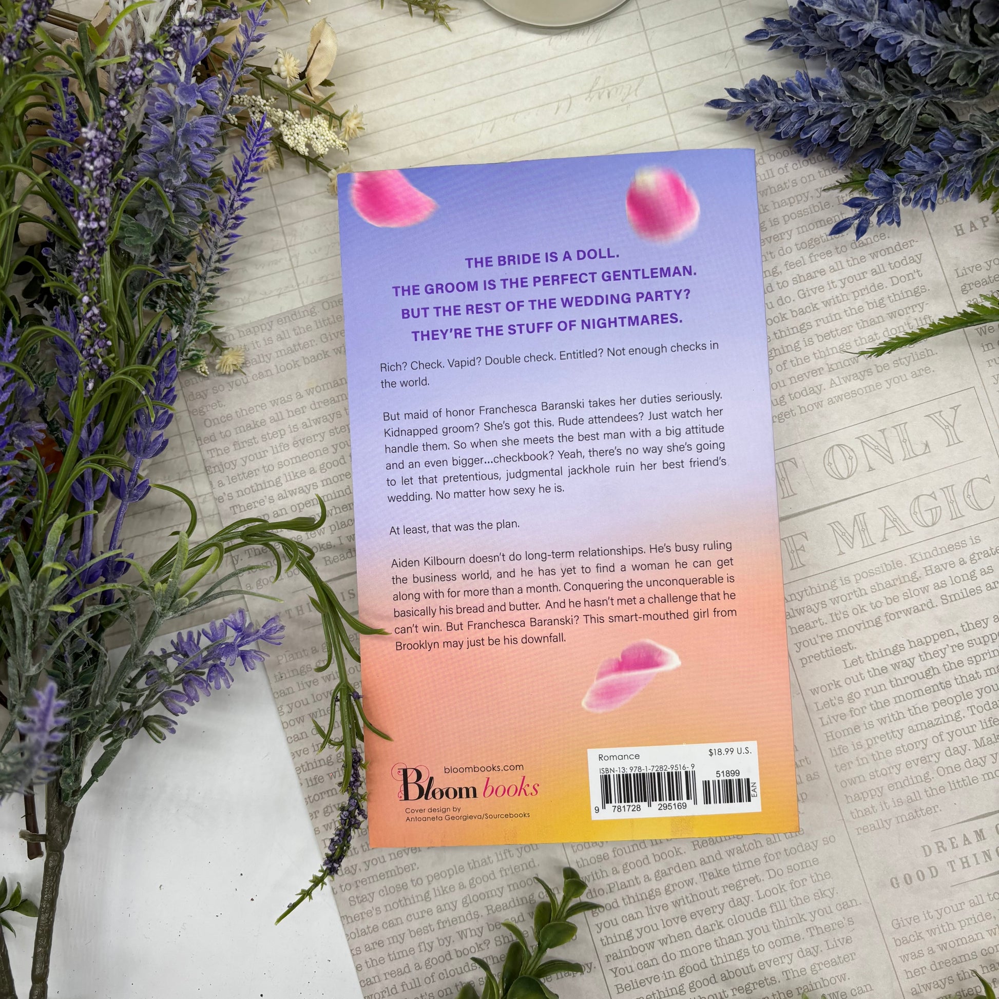 The Worst Best Man by Lucy Score special edition paperback with custom designed edges back cover view