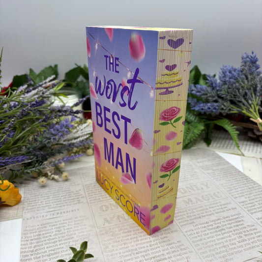 The Worst Best Man by Lucy Score special edition paperback with custom designed edges front view